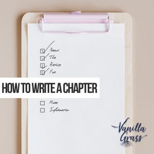 How to Write a Chapter Checklist