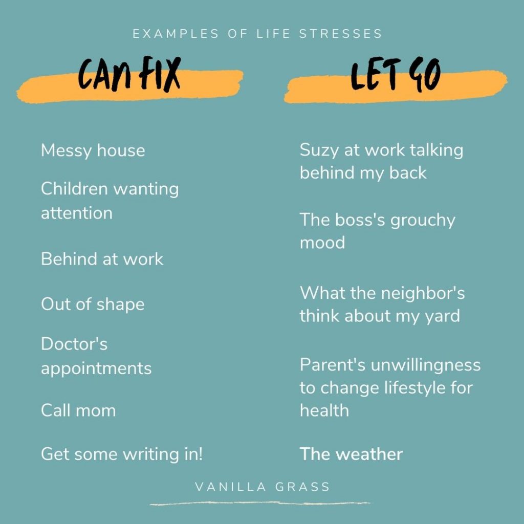 Stress is a big factor in writer's block, so work to eliminate the things on your list that you can't control.