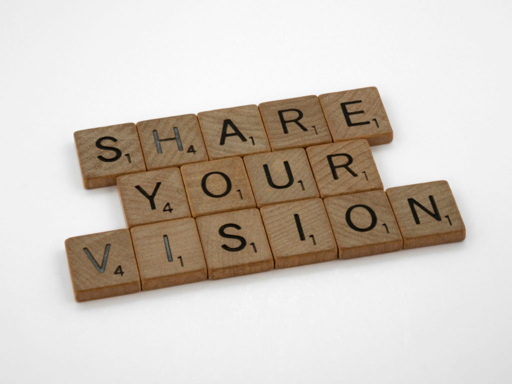 "Share your vision" used to introduce the section on analyzing what credentials you already have.